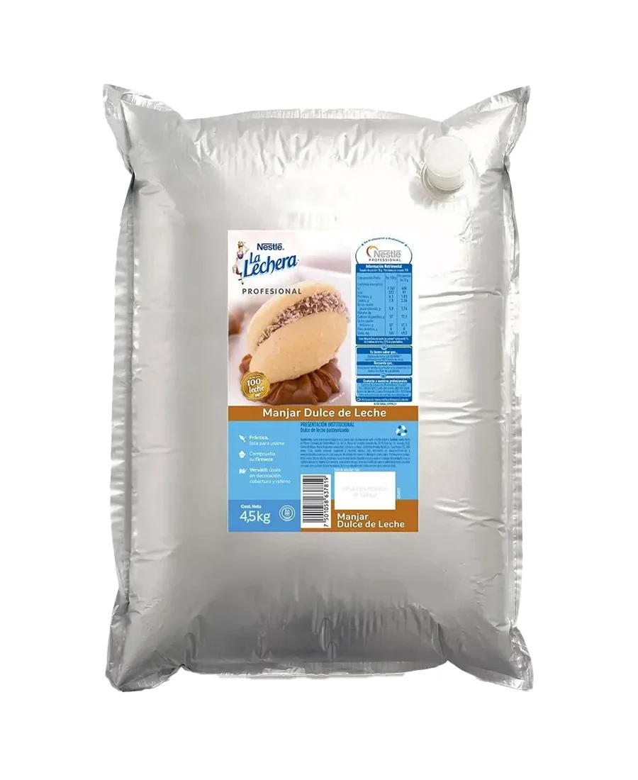 Manjar dulce de leche La Lechera Nestlé Caja de 4 piezas de 4.5 Kg cada una