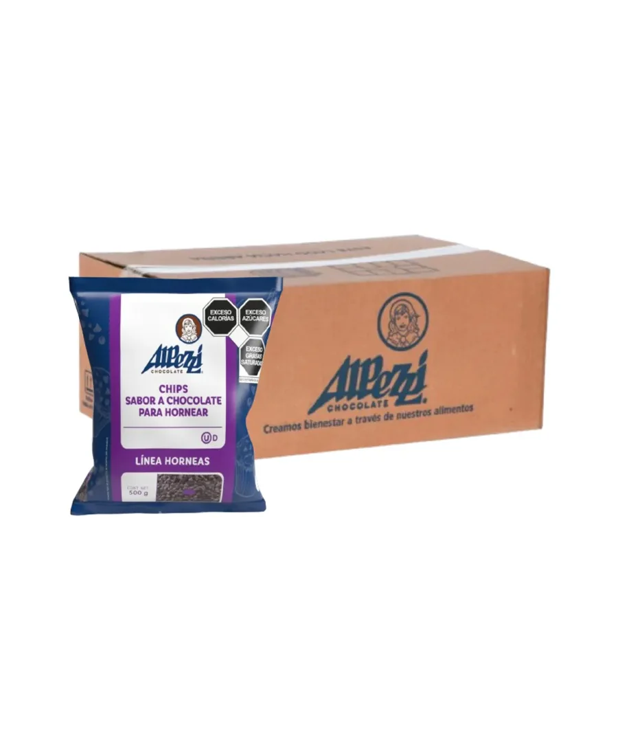 Chispas sabor Chocolate para Hornear Alpezzi Caja de 10 Kg