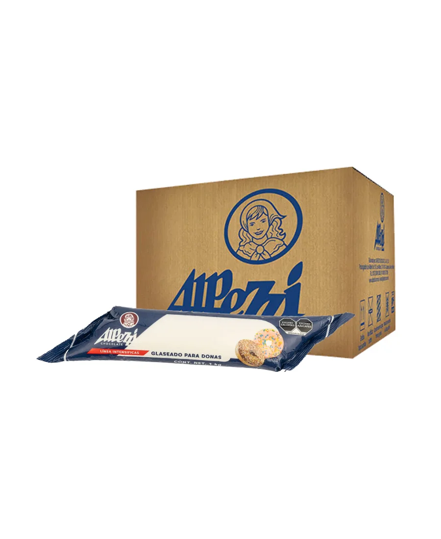 Glaseado para donas Icing de Vainilla Alpezzi Caja de 5 Kg con 5 mangas de 1 Kg