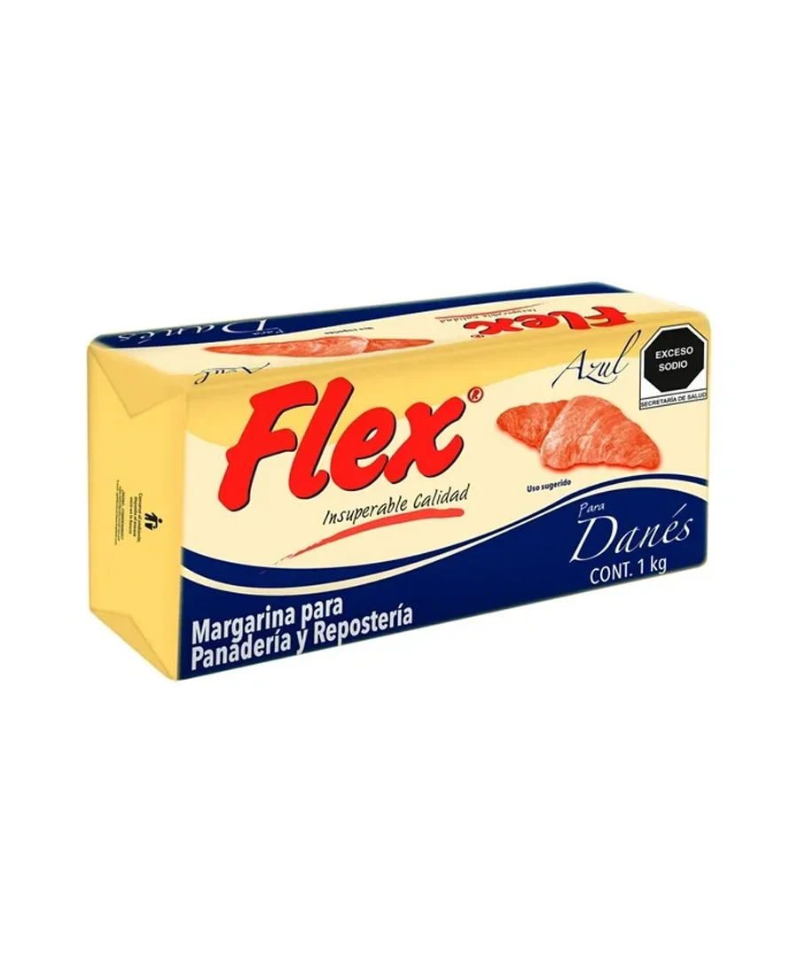 Margarinas Flex Azul Caja de 10 KG con 10 barras de 1 Kg