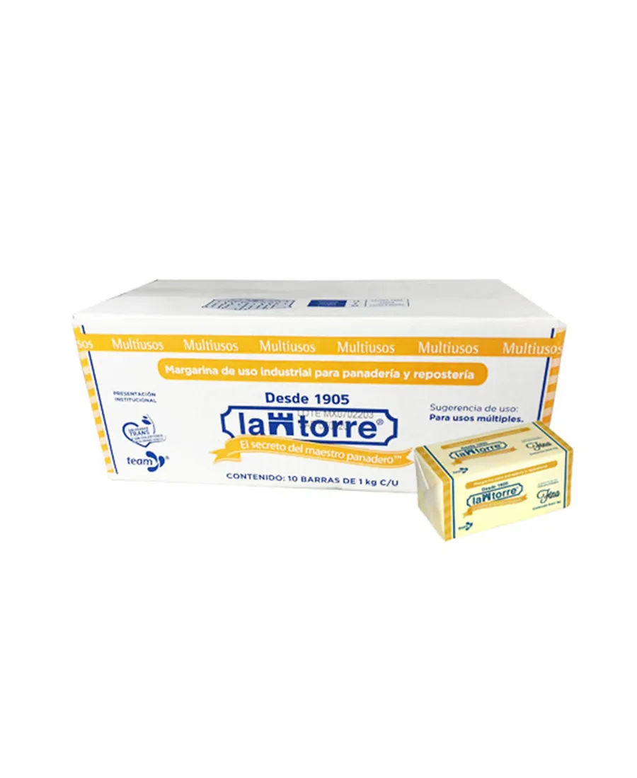 Margarina Multiusos La Torre Caja de 10 piezas de 1 Kg cada una