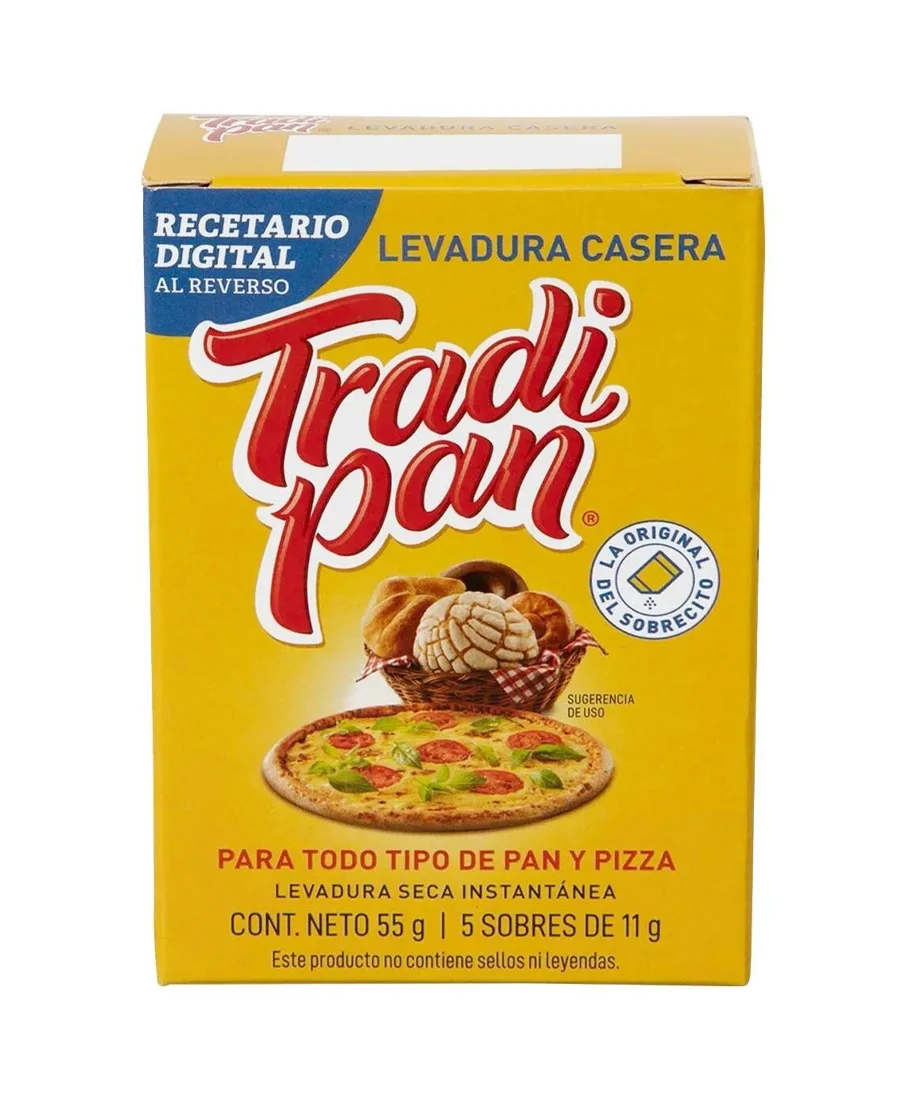 Levadura seca instantánea Tradipan Caja de 56 piezas con 55 g cada una