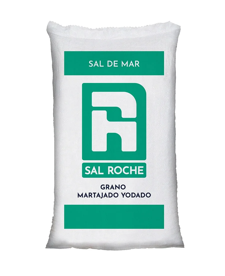 Sal de mar Martajado Yodado Roche Bulto de 25 Kg