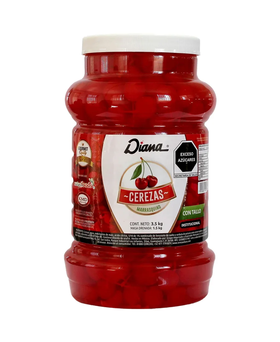 Cerezas con tallo Diana Roja de 3.5 Kg