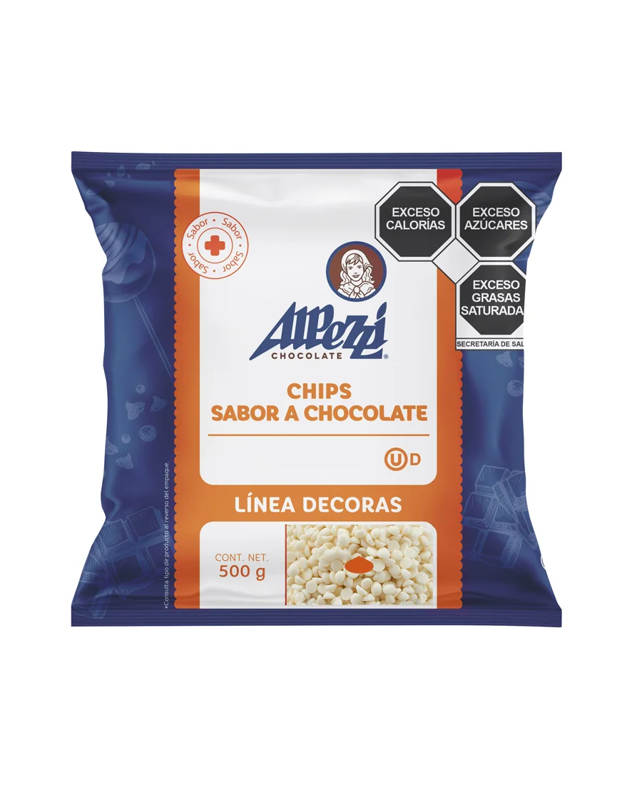Chips blancos sabor chocolate Alpezzi de 500 g