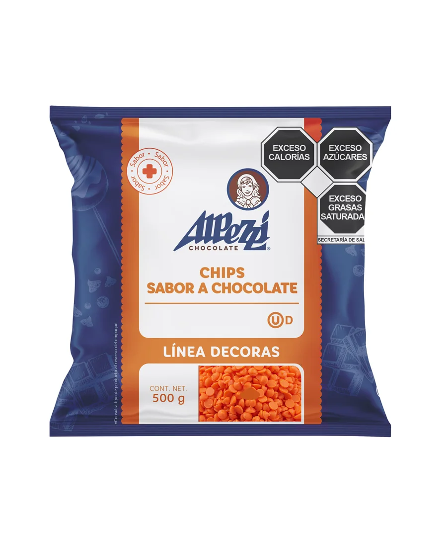 Chips naranjas sabor chocolate Alpezzi de 500 g