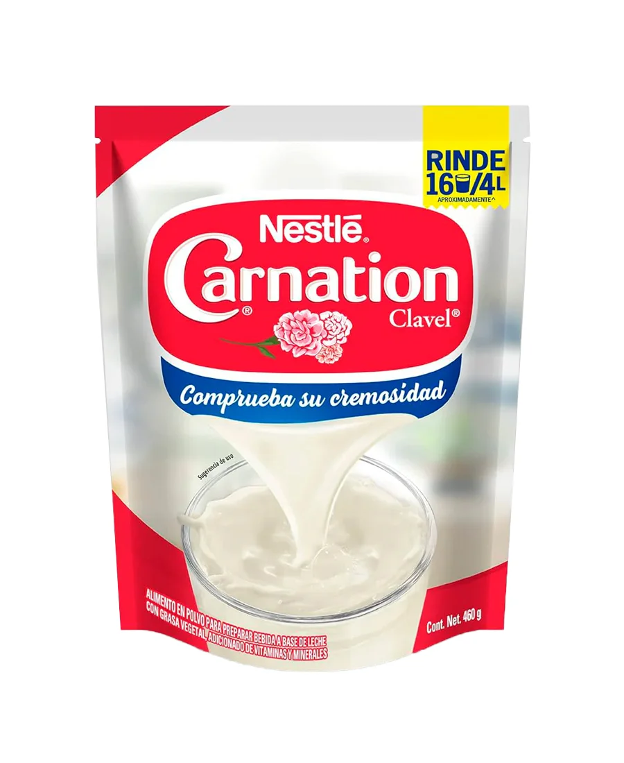 Leche en polvo Carnation Clavel Nestlé de 460 g