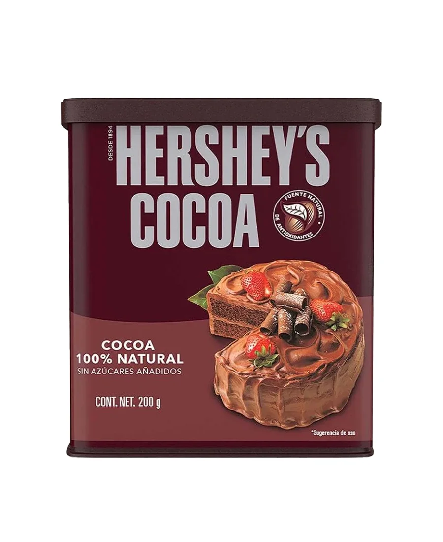 Cocoa en polvo 100% Natural Hershey's de 200 g