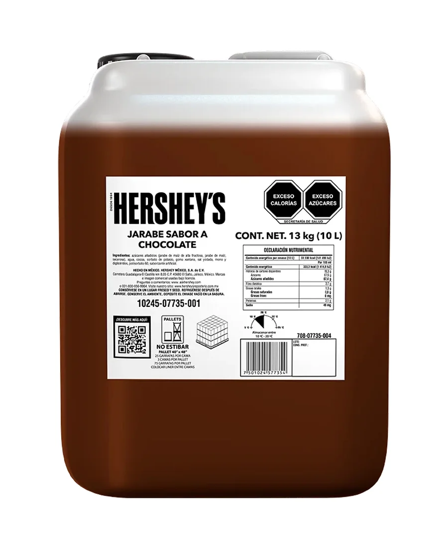 Jarabe Hershey's sabor chocolate garrafa de 13 Kg
