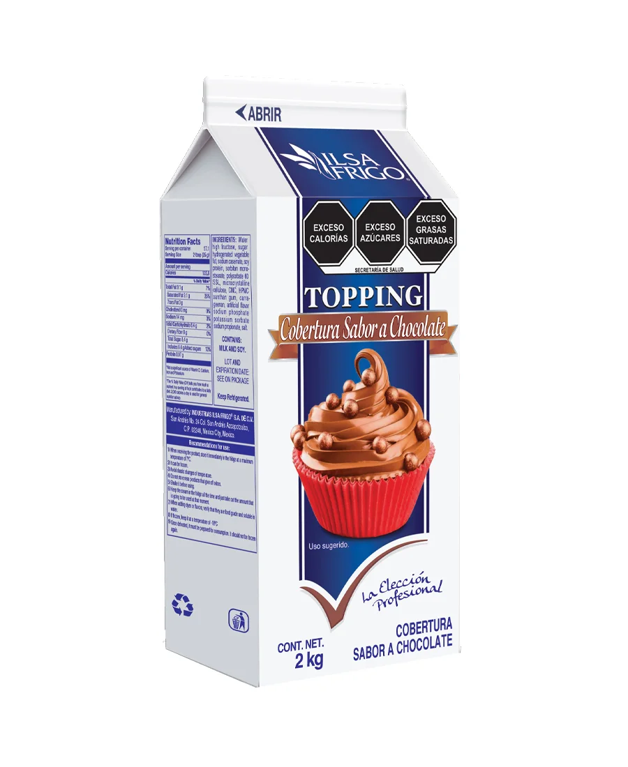 Topping cobertura sabor chocolate Ilsa Frigo de 2 Kg