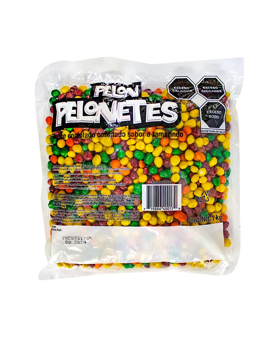 Dulce confitado sabor tamarindo Pelón Pelonetes Bolsa de 1 Kg