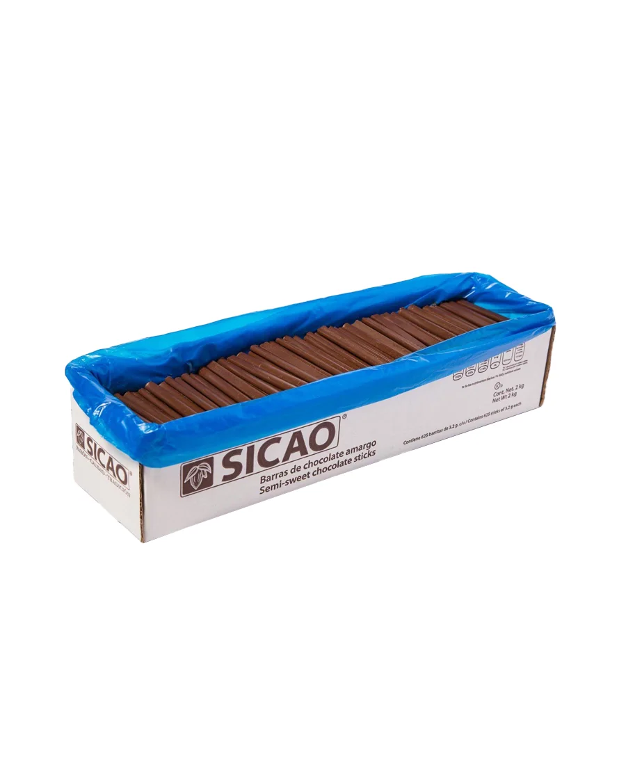 Barritas horneables de chocolate amargo 48% Sicao Caja de 2kg