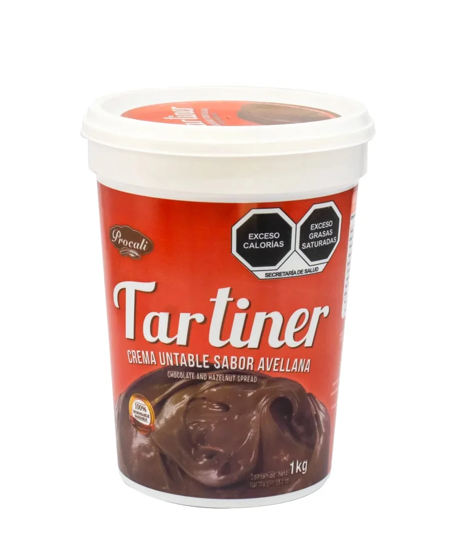 Crema untable sabor avellana Tartiner bote de 1kg