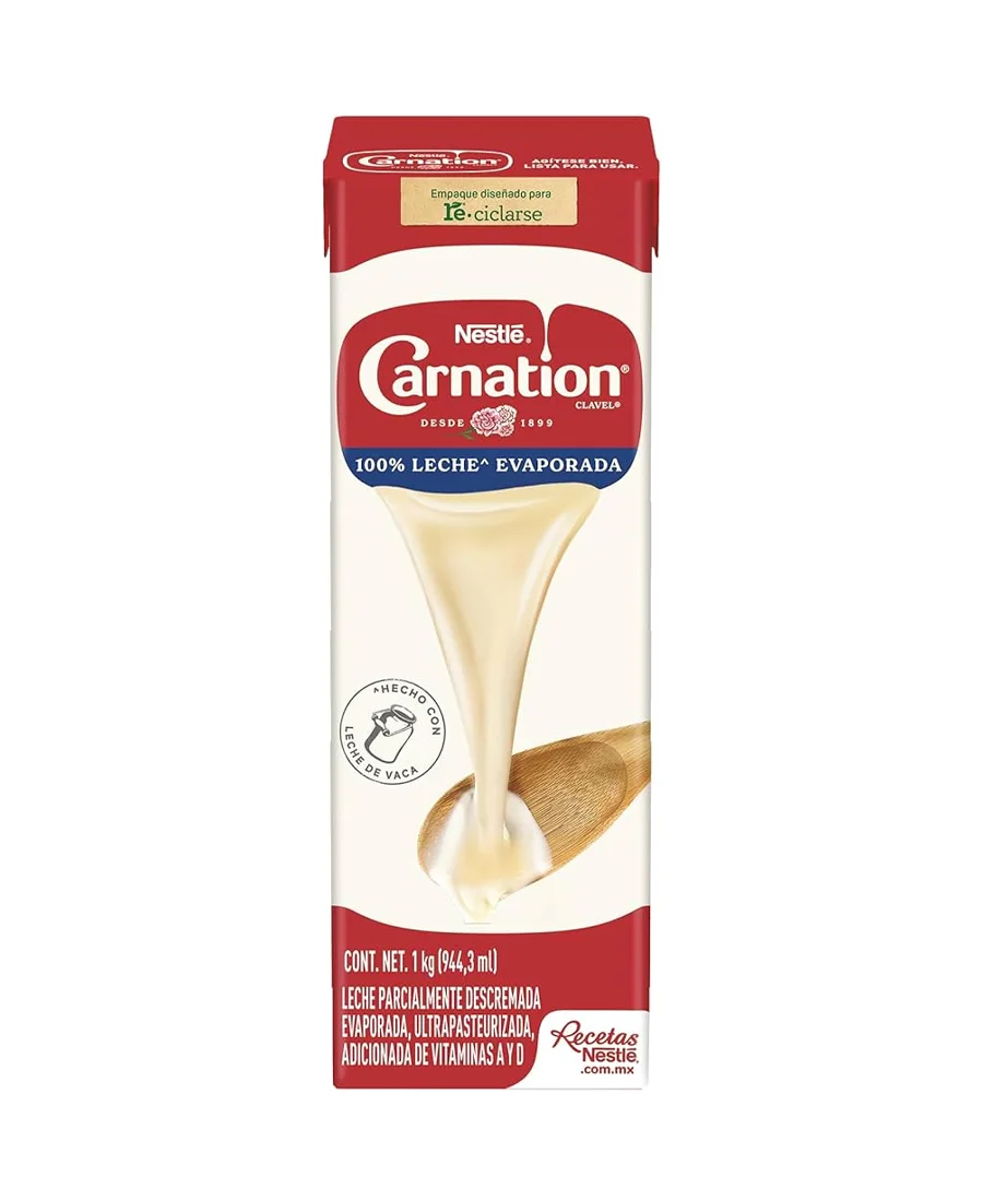 Leche Evaporada Carnation Nestlé Tetra Pack de 1 Kg