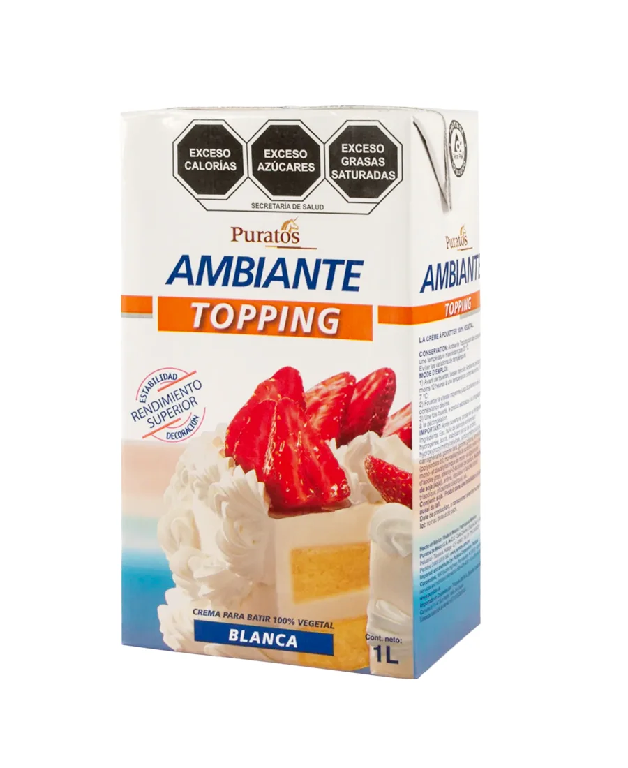 Crema para batir topping Ambiante de 1 L