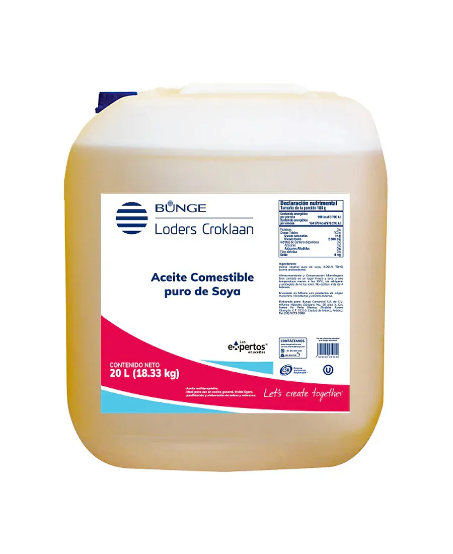 Aceite de soya Bunge Bidón de 20 L