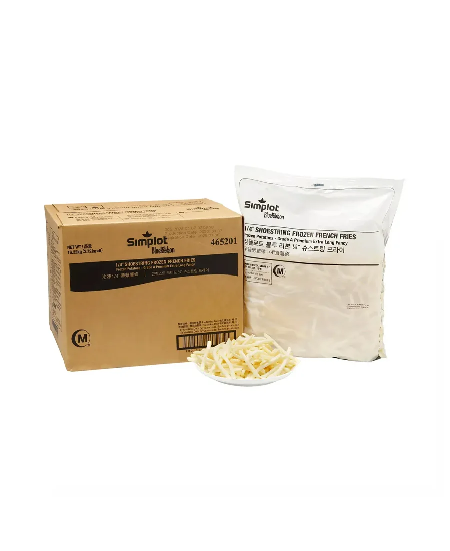 Papas a la francesa de corte delgado 1/4" Simplot de 2.27 Kg