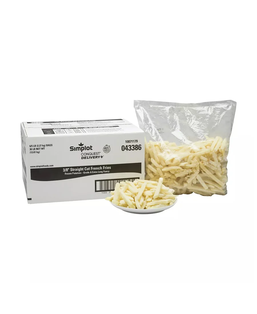 Papas a la francesa de corte recto 3/8" Simplot de 2.27 Kg