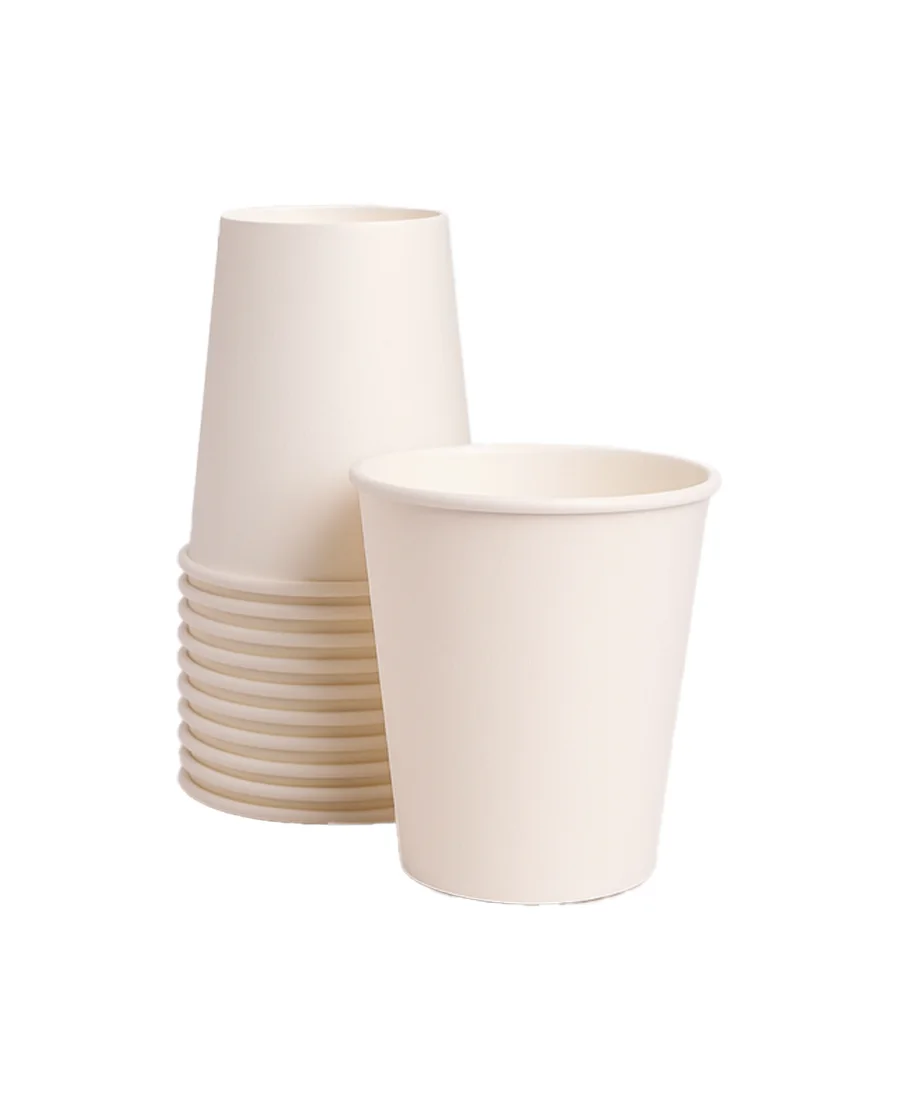 Vaso blanco de papel desechable #12 paquete de 50 piezas