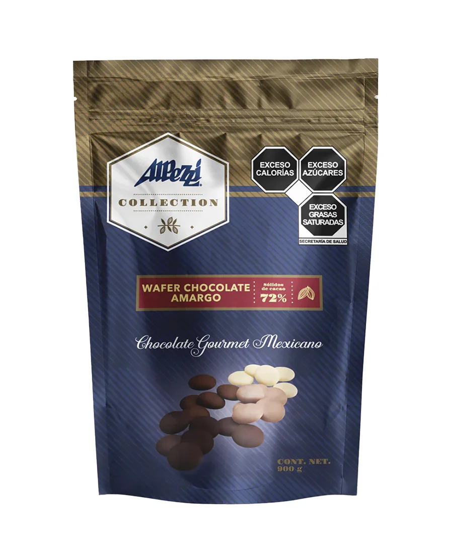 Wafer chocolate amargo Alpezzi de 900 g