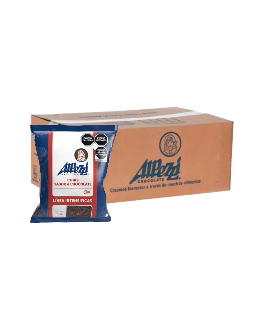 Chispas sabor Chocolate Semiamargo Alpezzi Caja de 10 Kg  De venta en Zafra Coyoacán