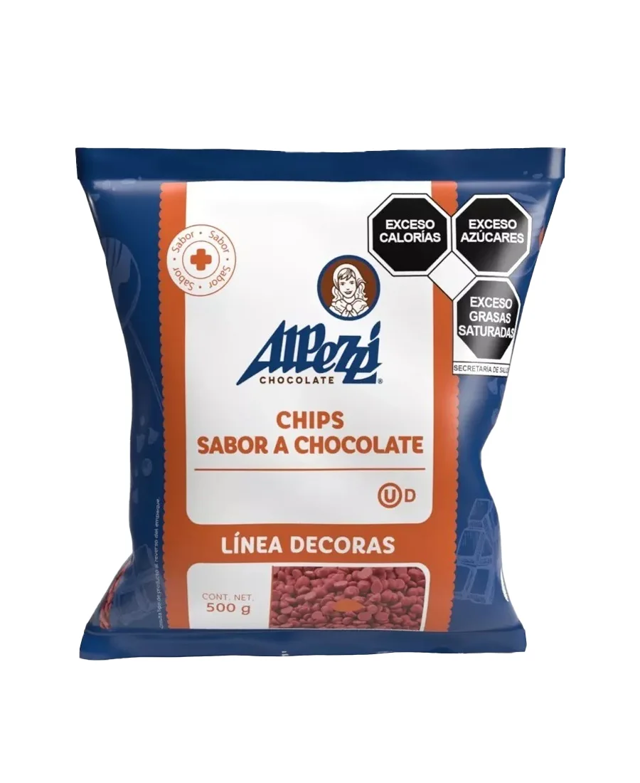 Chips rojos sabor chocolate Alpezzi de 500 g – De venta en Zafra Coyoacán