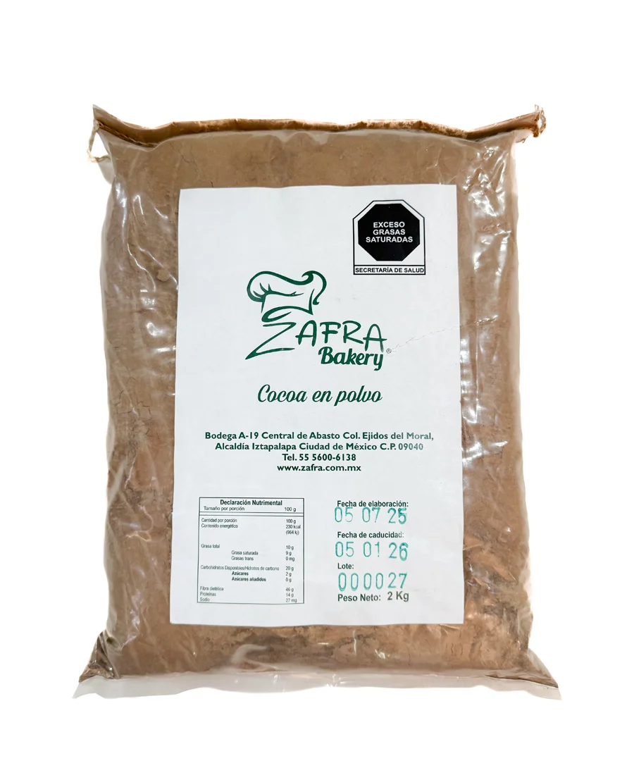 Cocoa en polvo Zafra Bakery de 2 Kg